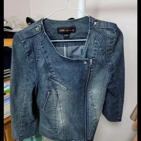 [BUNJANG] Rone Denim Crop Jacket / 로네 데님 크롭 자켓