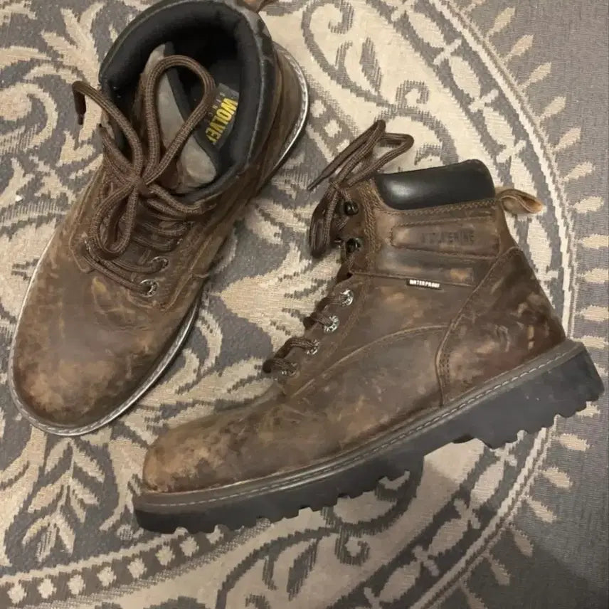 [BUNJANG] Wolverine Waterproof Walker Boots Brown / 울버린 워터프루프 워커 부츠 브라운