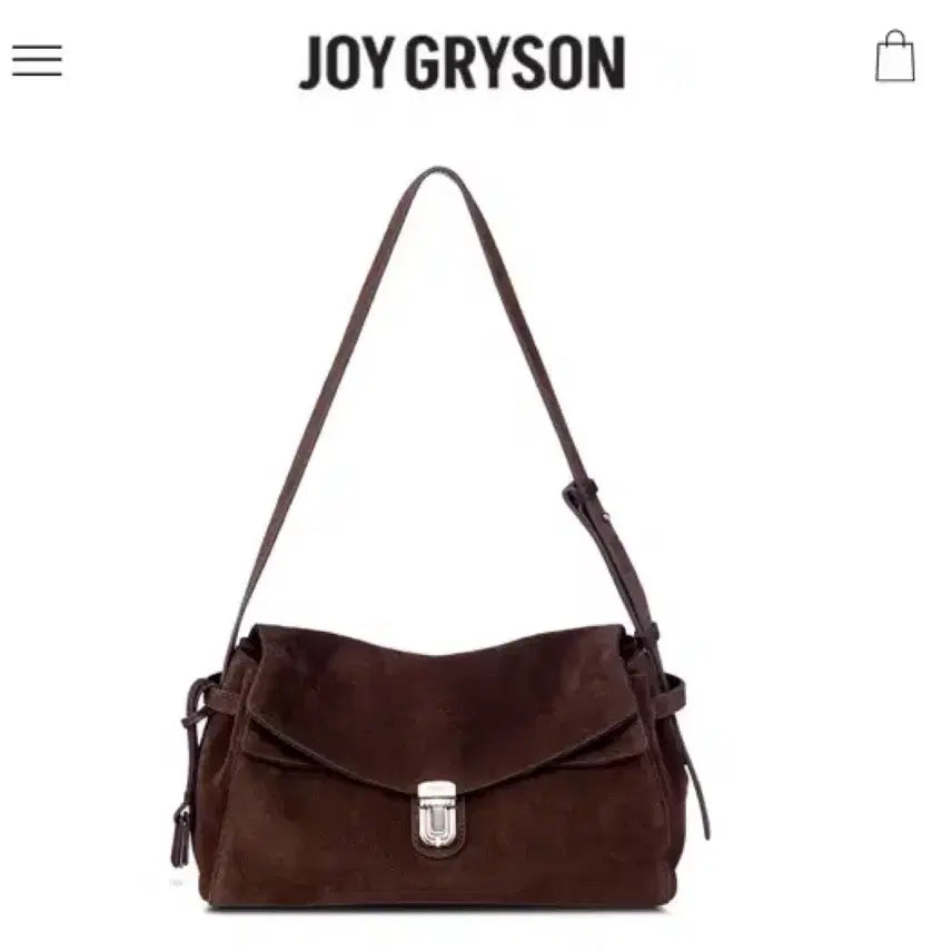 [BUNJANG] Joy Gryson Posty Shoulder Bag Brown Suede / (새상품/택O) 조이그라이슨 포스티 정가36만