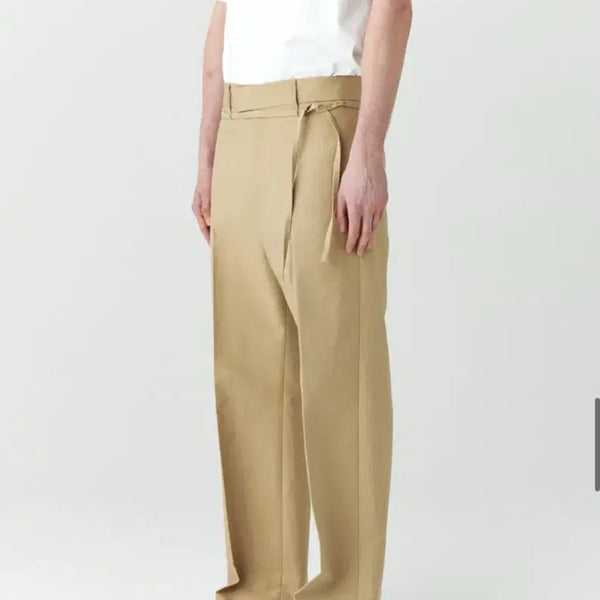 [BUNJANG] Hoite String Wide Pants Beige M / 호이테 스트링 와이드팬츠 베이지 M