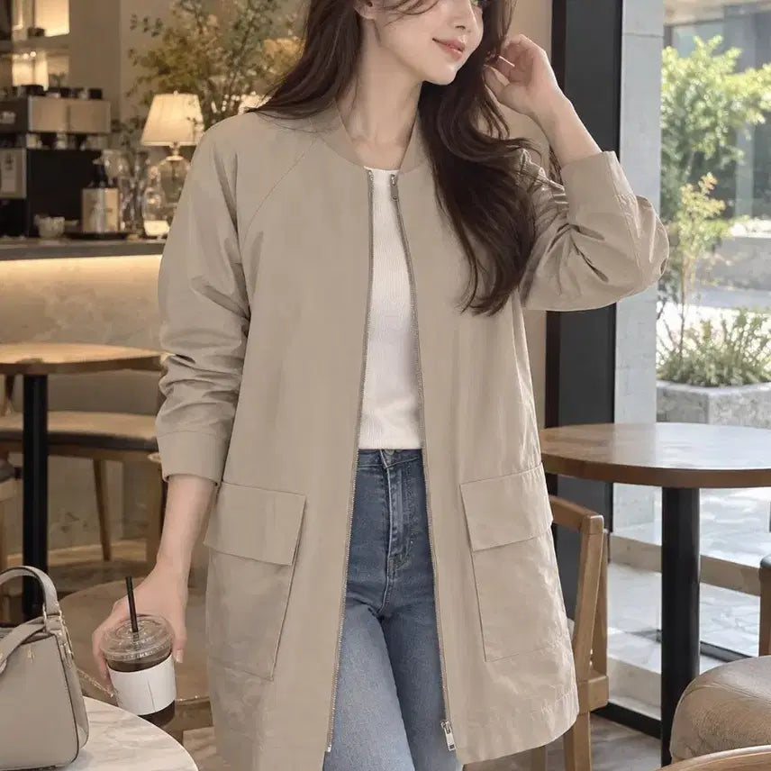 [BUNJANG] COS Beige Long Jacket / COS 코스 간절기 베이지 롱자켓