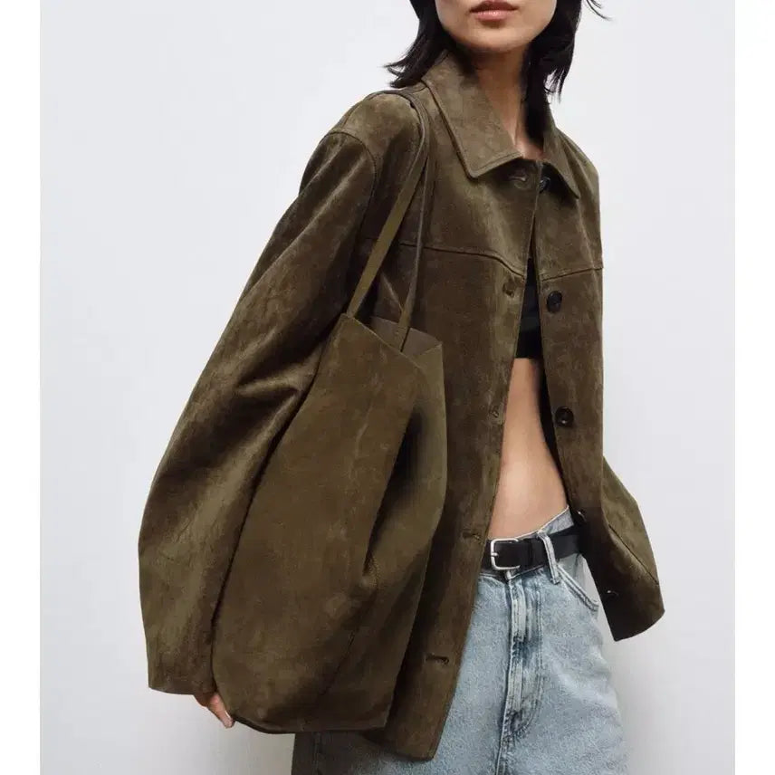 [BUNJANG] ZARA Suede Jacket (ZW Collection) / ZARA 자라 스웨이드 자켓 (ZW 컬렉션)
