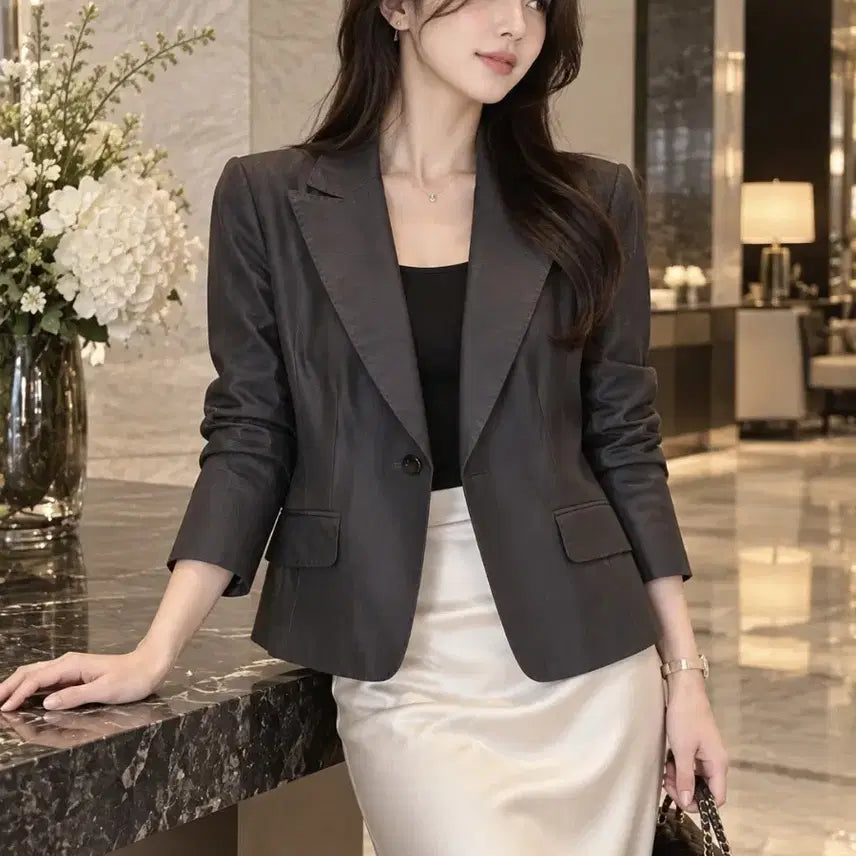 [BUNJANG] Classic Tailored One-Button Women's Jacket / 핏 예쁜 원버튼 여성자켓 55~66