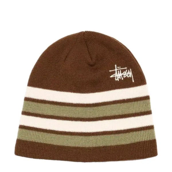 [BUNJANG] Stussy Basic Stripe Skullcap Beanie Brown / 스투시 스트라이프 비니 브라운 STUSSY BASIC STRIPE SKULLCAP