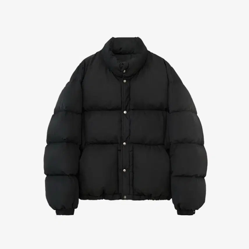 [BUNJANG] Polytemis Used Snap Down Puffer Padding Black Size 3 / 폴리테루 유즈드 스냅 다운 푸퍼 패딩 블랙 3사이즈