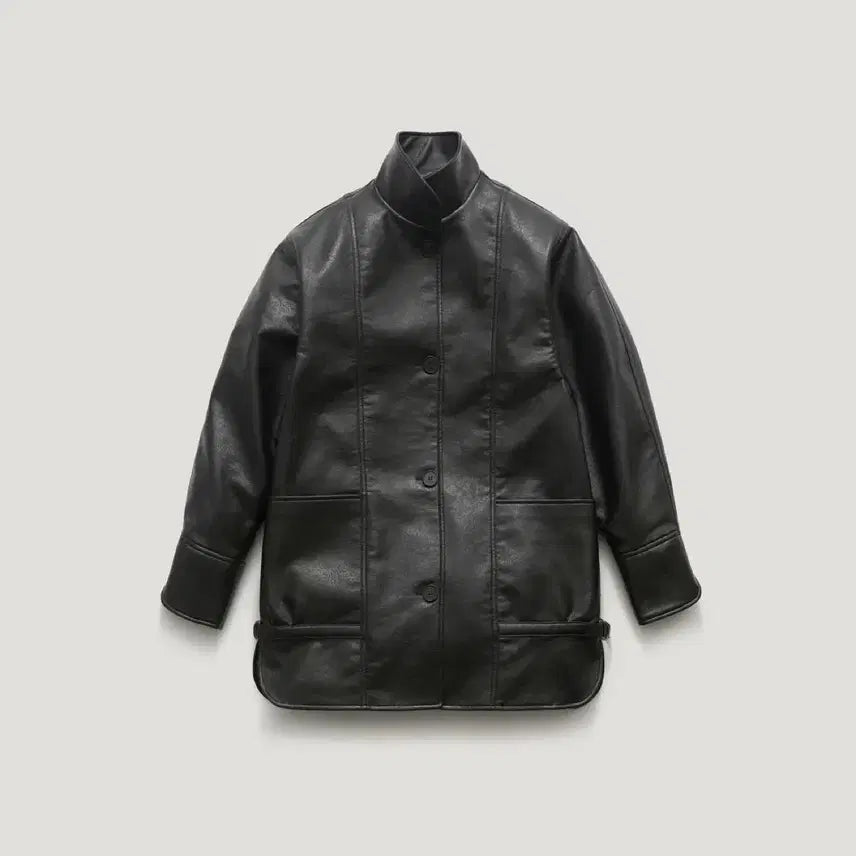 [BUNJANG] Parbang Leather Half Jacket / 파르뱅 레더 하프 자켓