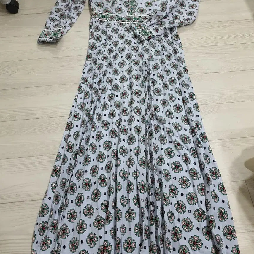 [BUNJANG] Sandro Long Dress - Size 36 / 산드로  에스닉 플리츠 롱원피스 36