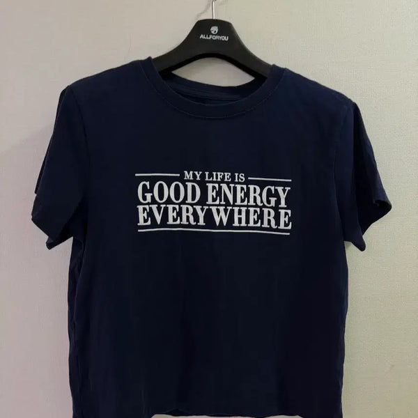 [BUNJANG] Navy Short Sleeve T-Shirt (Small) / 남색 반팔티