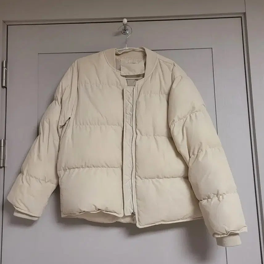 [BUNJANG] Ivory Down Padded Jacket / 아이보리 솜털 패딩