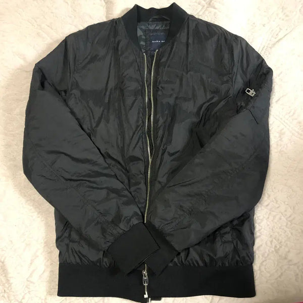 [BUNJANG] ZARA MAN Original MA-1 Bomber Jacket - Black / [M] 자라맨 오리지널 패딩 항공점퍼 마원 블루종 자켓 (블랙)