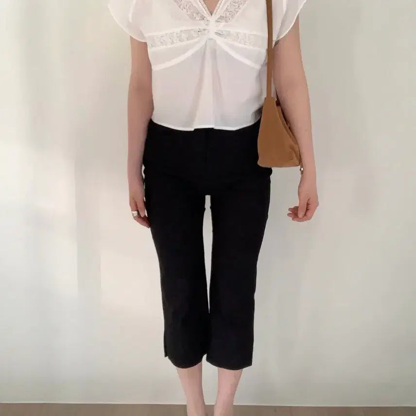 [BUNJANG] Thanatt Jacquard Capri Pants (M) / 타낫 자카드 카프리 팬츠 m사이즈
