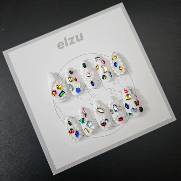 [BUNJANG] Bidazzling Cake Handmade Nail Tips - Size S / [새상품/바로구매][S] 비다즐링 케이크 수제 네일팁 팝니다