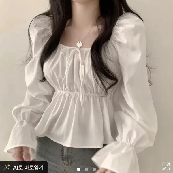 [BUNJANG] Ribbon Blouse / 리본 블라우스