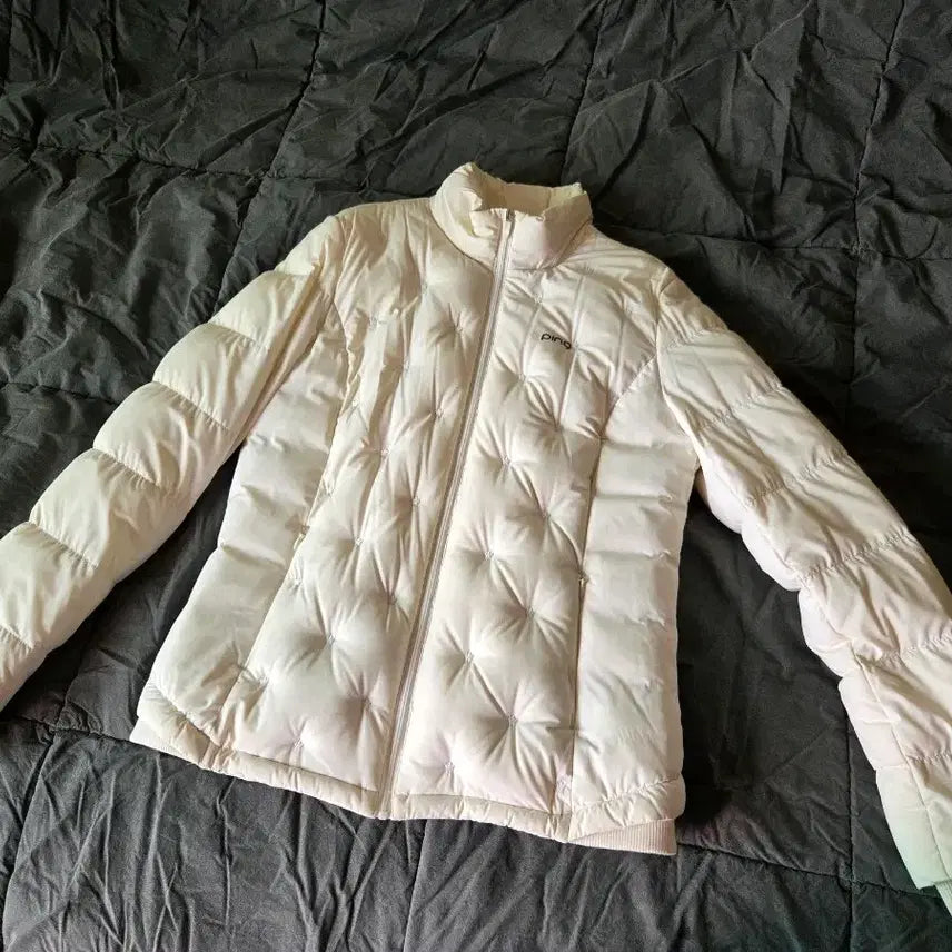 [BUNJANG] Ping Golf Quilted Padded Jumper Ivory / 핑 골프 퀼팅 패딩 점퍼 아이보리