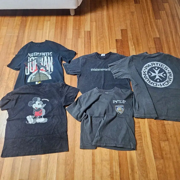 [BUNJANG] Jordan Mickey Mouse T-Shirt Bundle / 조던 반팔 티셔츠, 디스이즈네버댓 티셔츠, 미키마우스 티셔츠, PCLP 티셔츠 4