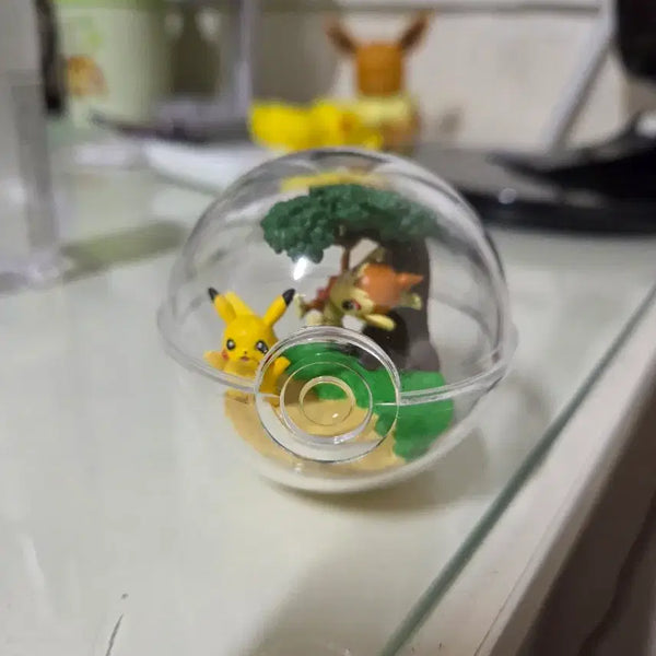 [BUNJANG] Pokemon Pikachu & Chimchar Terrarium / 포켓몬 피카츄&불꽃숭이 리멘트 테라리움