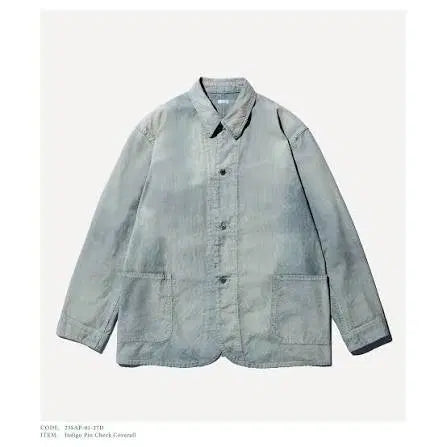 [BUNJANG] apress Indigo Pincheck Coverall Size 2 / 아프레쎄 인디고 핀체크 커버올 2사이즈 판매합니다