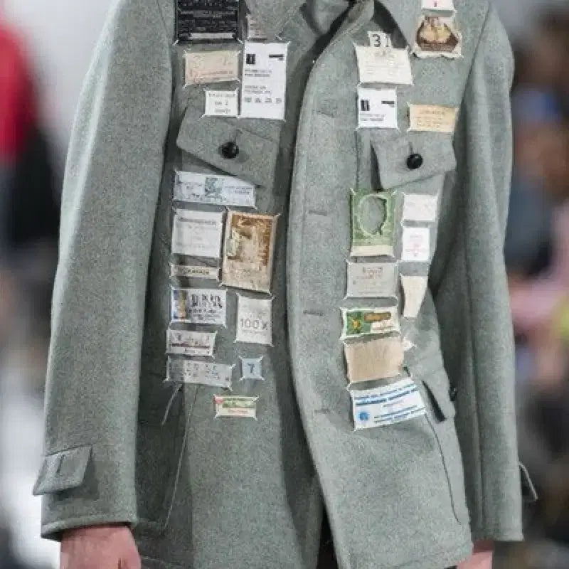 [BUNJANG] Maison Margiela Label Patch Wool Blend Work Jacket / 메종 마르지엘라 라벨 패치 울 블렌드 코트 자켓