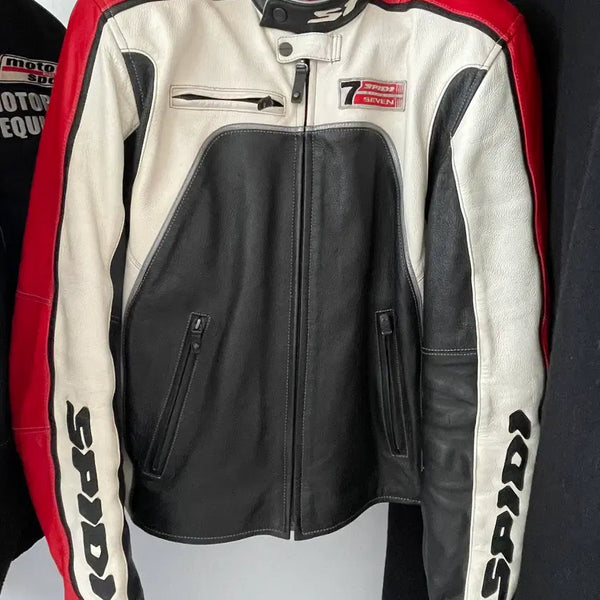 [BUNJANG] SPIDI Seven Leather Rider Jacket / [SPIDI] 스피디 세븐레더 라이더 가죽 자켓