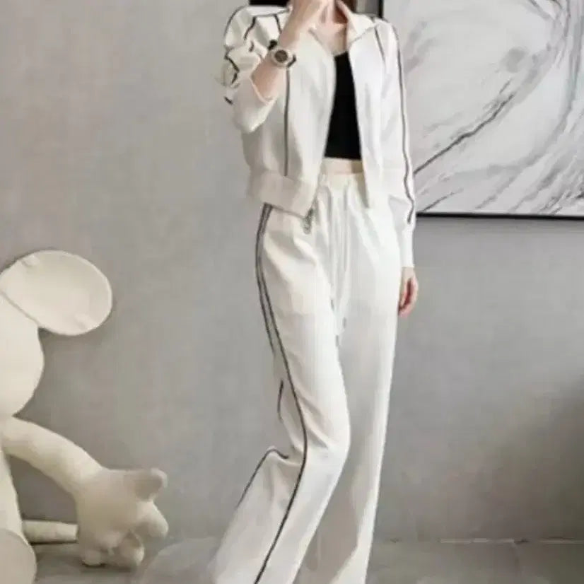 [BUNJANG] Women's Training Zip-Up Pants Set / 무신사 여성 트레이닝 집업 팬츠 세트 free