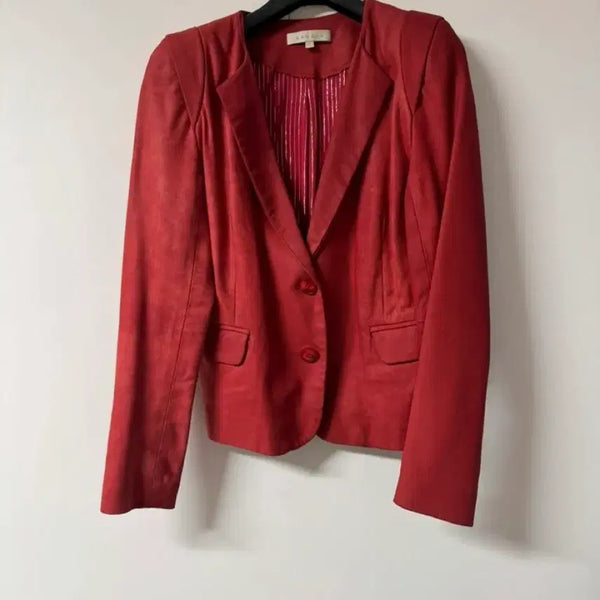 [BUNJANG] Sandro Leather Jacket / 산드로 가죽자켓