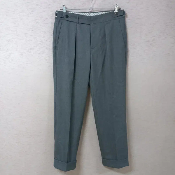 [BUNJANG] B9-13 Singular Gray Single-Pleat Pants Men's / B9-13/SINGULAR 그레이 원턱팬츠  가을 남성