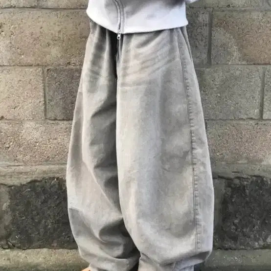 [BUNJANG] 1119MADE Mélange Gray Wide Pants / 원가 46000원 1119MADE 와이드 팬츠 멜란지 그레이 에이블리