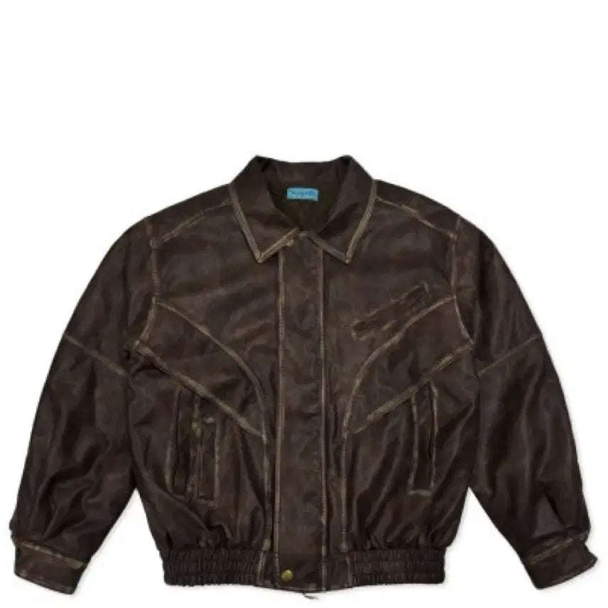 [BUNJANG] Fayejade Vintage Leather Bomber Jacket / 페일제이드 빈티지 레더 봄버