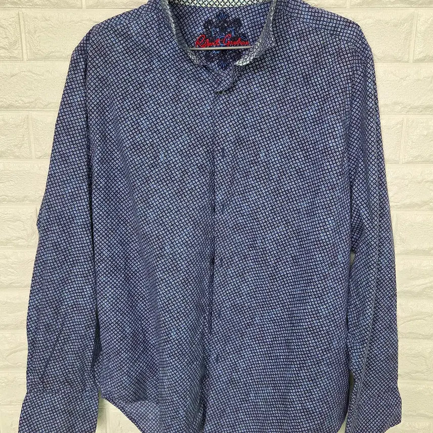 [BUNJANG] Robert Graham Long Sleeve Geometric Pattern Shirt / 로버트 그레이엄(Robert Graham) 긴소매 기하학 패턴 셔츠