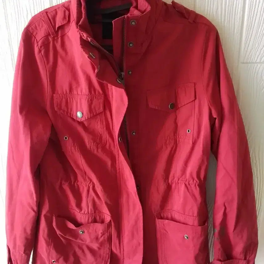 [BUNJANG] Jack & Jones Red Field Jacket / 빨간색 야상 재킷여90 잭앤질