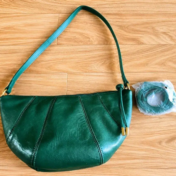 [BUNJANG] Green Leather Shoulder Bag / 숄더백+스크랩까지 새가방