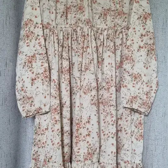 [BUNJANG] E-Land Floral Pattern Maxi Dress / 플라워 패턴 맥시 원피스