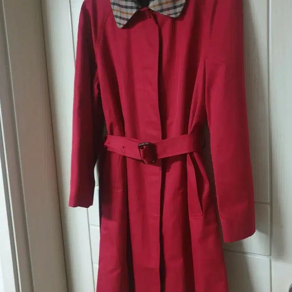 [BUNJANG] Daks Trench Coat (Size 77) - Deep Red / 닥스 트렌치 진레드바바리77