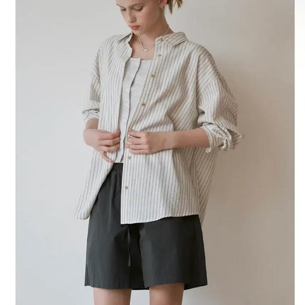 [BUNJANG] Dumiton Clay Shirt Black Stripe / 새상품) 더미튼 clay shirt (black stripe)