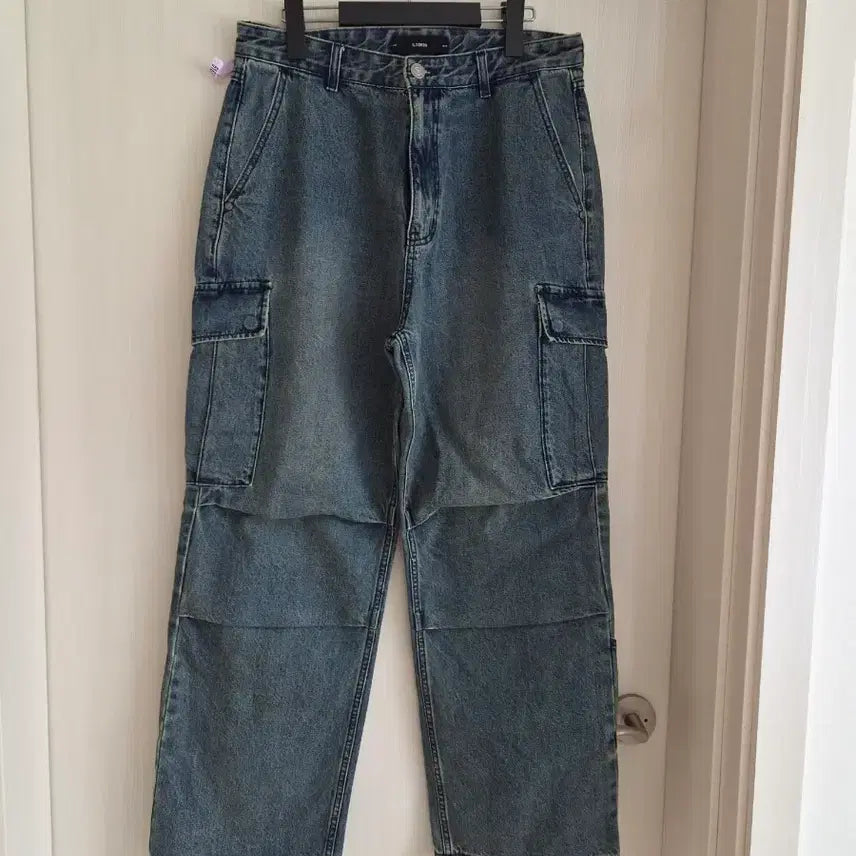 [BUNJANG] Il Corso Cargo Wide Denim Pants / 일꼬르소 카고 와이드 데님