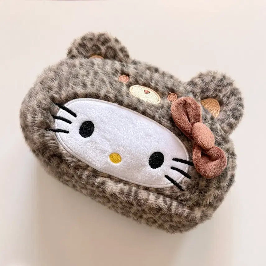[BUNJANG] Hello Kitty Leopard Print Pouch Pencil Case / 헬로키티 파우치 겸 필통