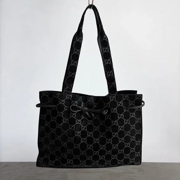 [BUNJANG] Gucci Suede Bow Tote Bag / 구찌 스웨이드 보우 토토백