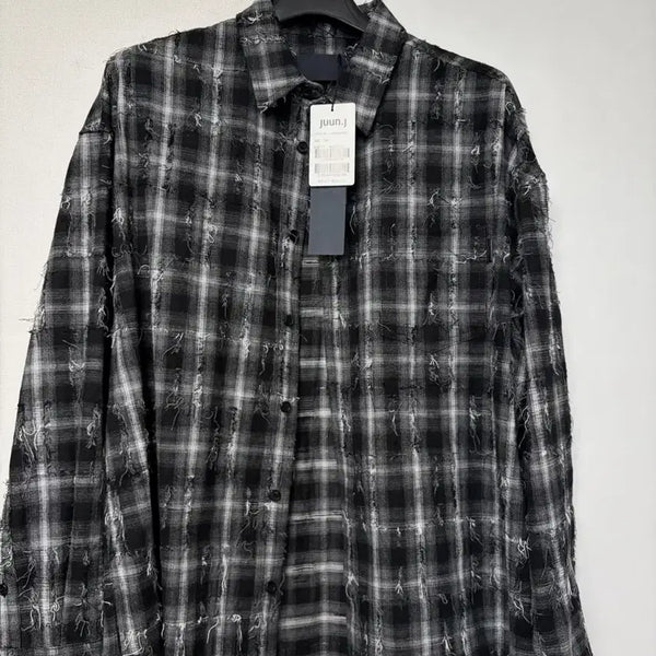 [BUNJANG] Juun.J Grid Black 46 / (새상품)준지 그리드 블랙 46