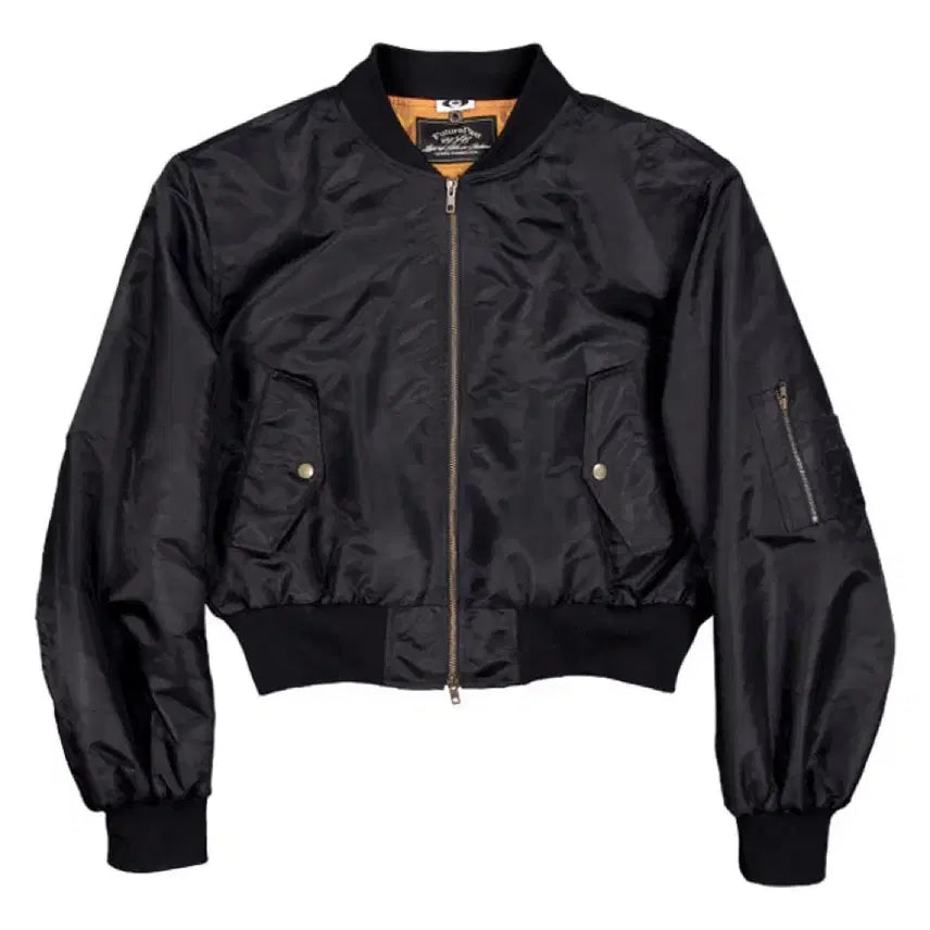[BUNJANG] OS CSC/CIVISION Shifted Cropped Bomber Jacket Black / [OS] CSC/CIVISION 시프트 크롭 봄버 자켓 블랙