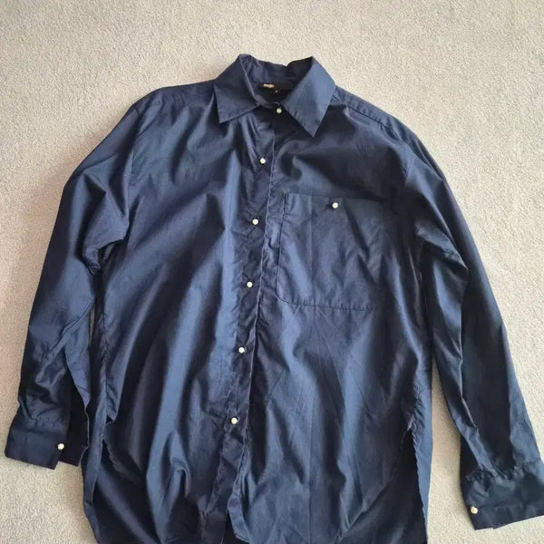 [BUNJANG] Maje Navy Shirt / 마쥬 네이비 셔츠