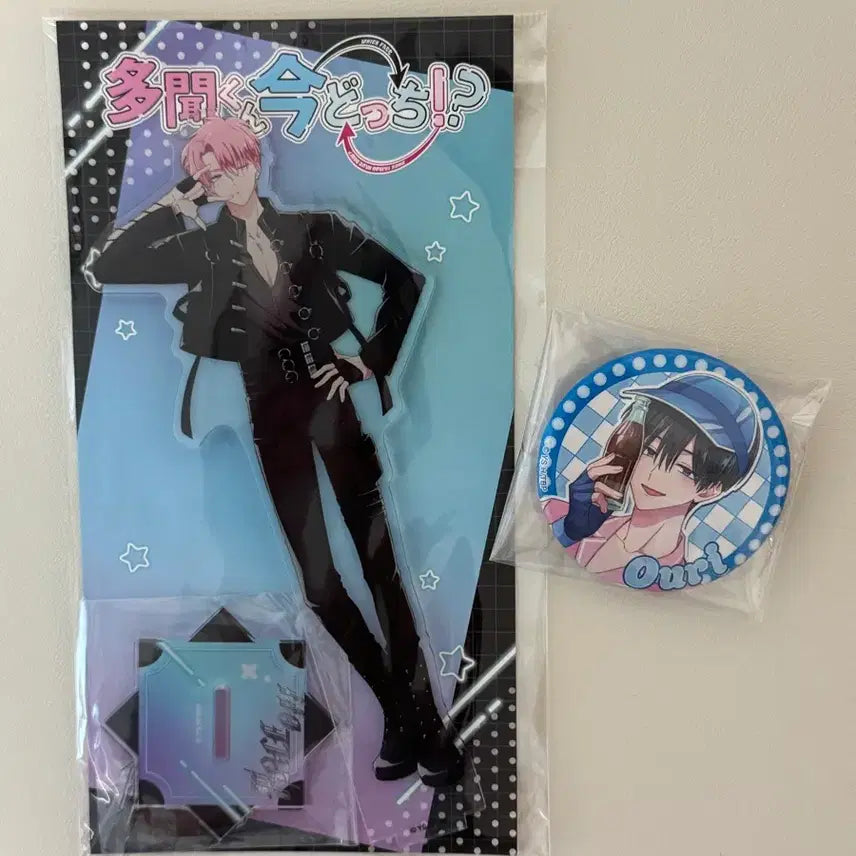 [BUNJANG] Tamon-kun Acrylic Stand + Can Badge Set / 타몬군 지금 어느쪽 아크릴 스탠드 + 캔뱃지 세트