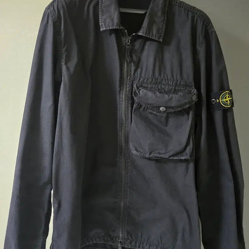 [BUNJANG] Stone Island Old Effect Overshirt Black XL / 스톤아일랜드 올드이펙트 오버셔츠 블랙 xl 사이즈 21ss