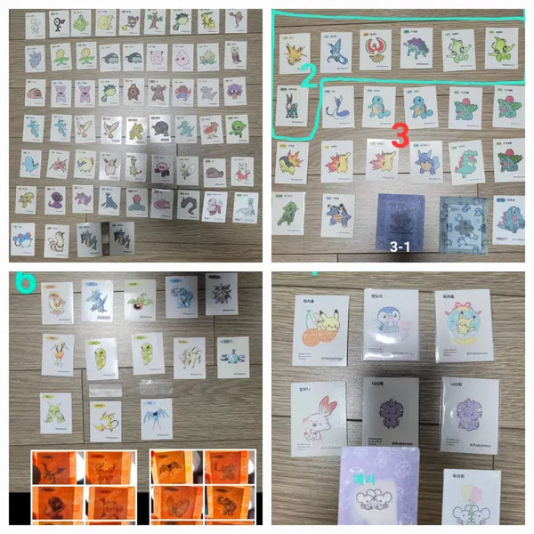 [BUNJANG] Pokemon Stickers Assortment / 포켓몬 각종 띠부씰 모음