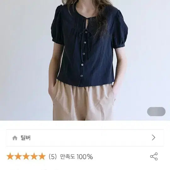 [BUNJANG] Tilber Sage Yoke Blouse / 틸버 세이지 요크 블라우스