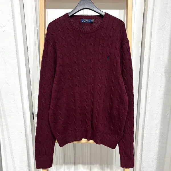 [BUNJANG] Polo Cable Knit Sweater / 폴로 꽈배기 니트