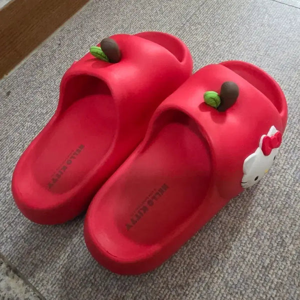 [BUNJANG] Hello Kitty Apple Slippers Red / 헬로키티 사과 슬리퍼 레드