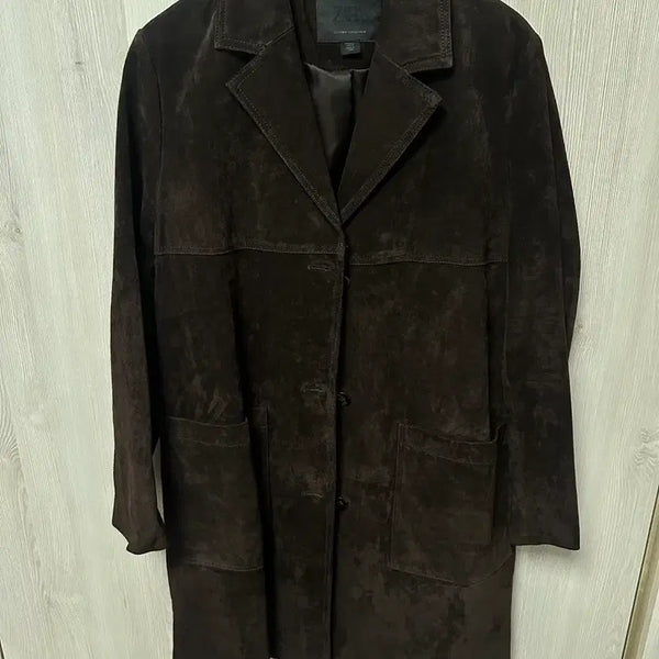 [BUNJANG] ZARA Suede Jacket Large Dark Brown / 자라 돈피스웨이드 자켓 라지사이즈