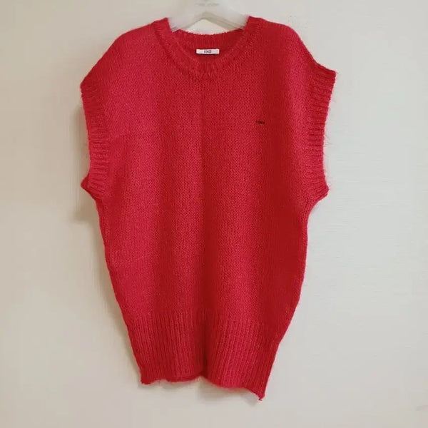 [BUNJANG] Ethos Knit Vest Red/Blue Size F / 미착용 에토스 니트 베스트 레드.블루 F 판매합니다