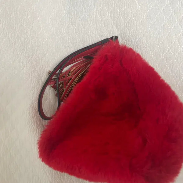 [BUNJANG] LAP Red Fur Bag / Lap 레드 퍼 가방(새상품)
