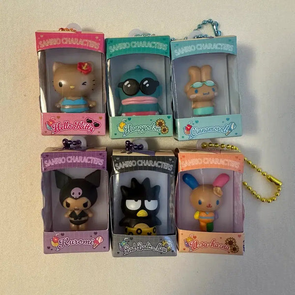 [BUNJANG] Sanrio Characters Choco Box Tanning Figure Keychain Bundle Set / 반다이 산리오 캐릭터즈 초코박스 태닝 피규어 키링(시크릿키티, 우사하나, 한교동 등)